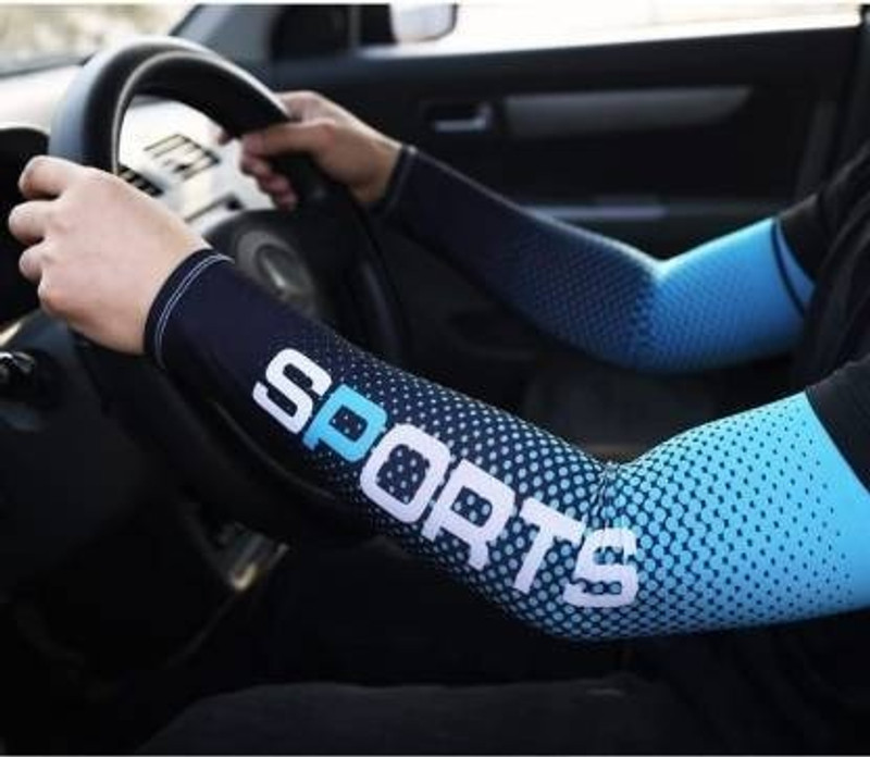 ogimi - ohh Give me Cotton, Nylon Arm Sleeve For Men & Women With Tattoo(Free, Navy Blue)