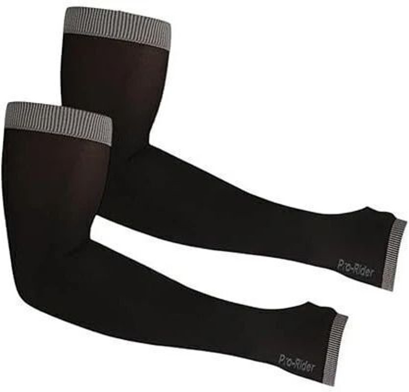 AUTOSITE Cotton Arm Sleeve For Men & Women(Free, Black)