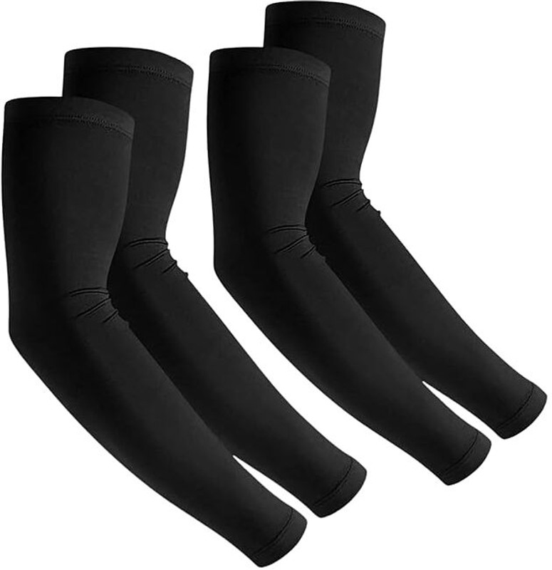 QERESTON Cotton Arm Sleeve For Men & Women Cycling Gloves(Black)