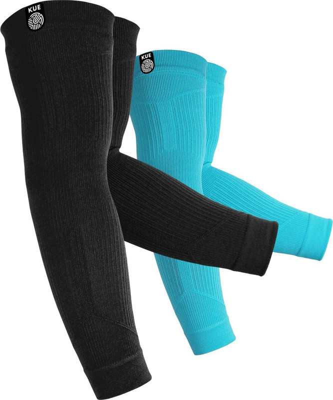 KUE Nylon Arm Sleeve For Men & Women(XL, Black, Blue)