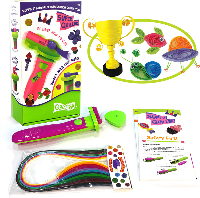 Quill On SUPER QUILLER Automated Multifunction Quilling Tool- Pink