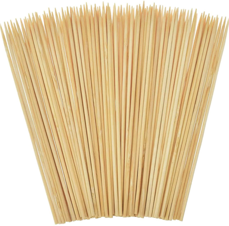 INDIKONB Multipurpose Bamboo Sticks for Craft & BBQ – 100 Pcs