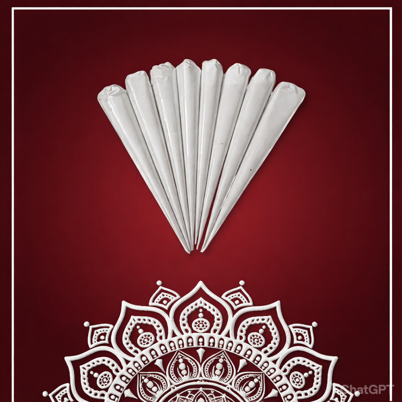 KHUSHA CREATIONS Ceramic Cone 8 Pieces for Lippan Art, Mandala Design & Wall Decoration