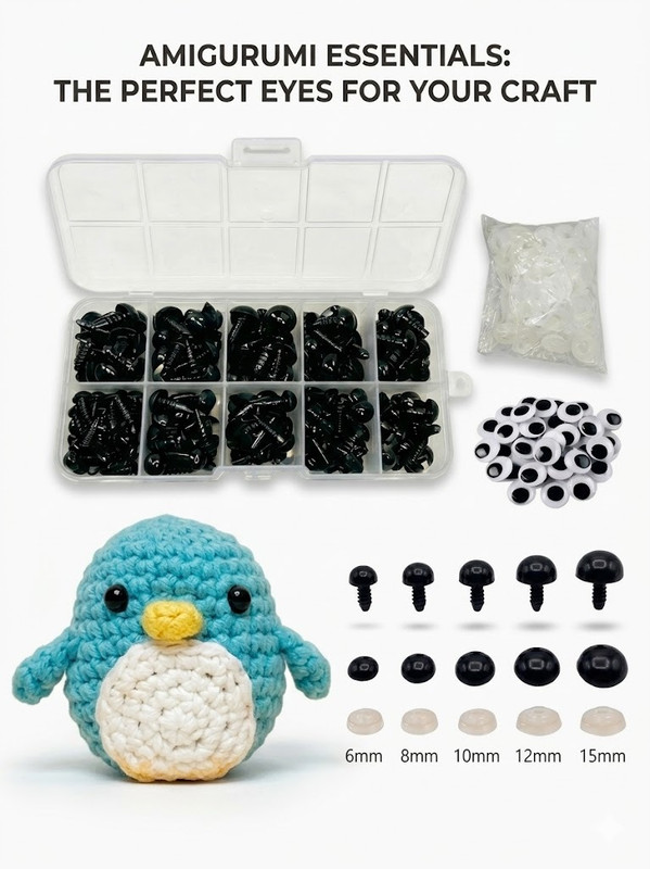 DEWAN CRAFT Eyes for Amigurumi, Stuffed Crochet Eyes