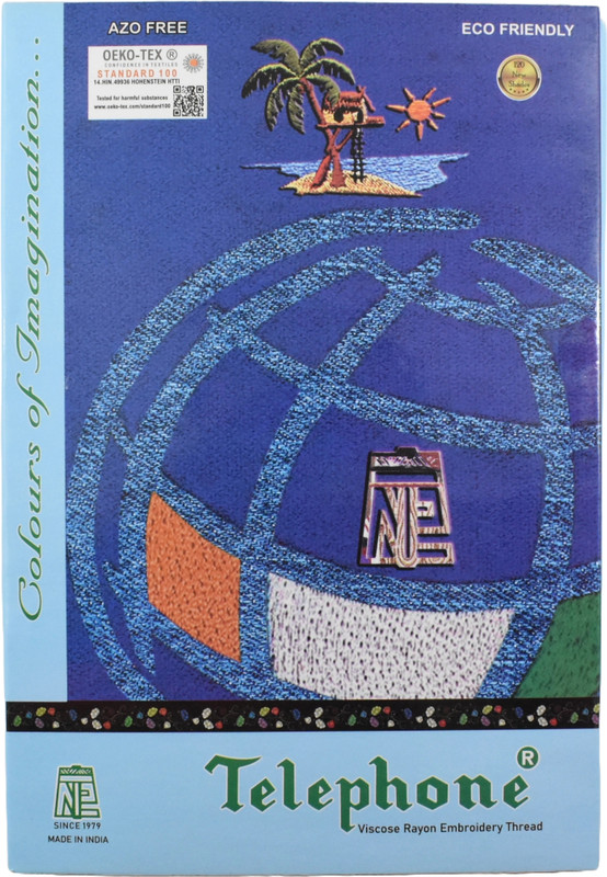 Hunny - Bunch Neelam's New Design Telephone Art Silk (Rayon) Shade Card Embroidery Catalogue