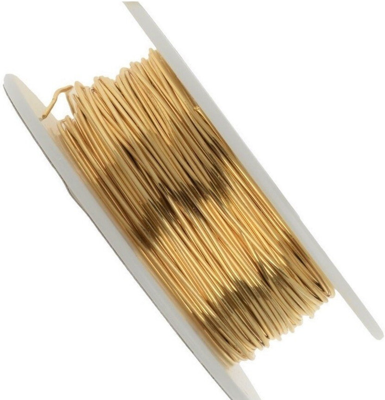 ALEAF 20 Meters Brass Wire 22 Gauge(0.72mm) For Craft, beading and Jewellery