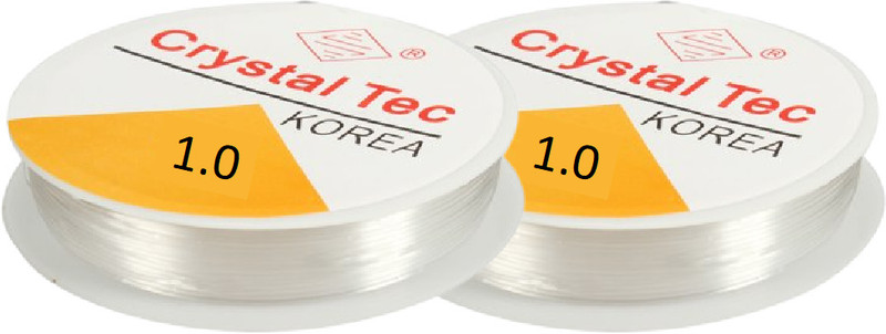 Weariton 0.5 mm (2 Roll) Elastic Rope Cord String for Bracelet / Jewellery Making