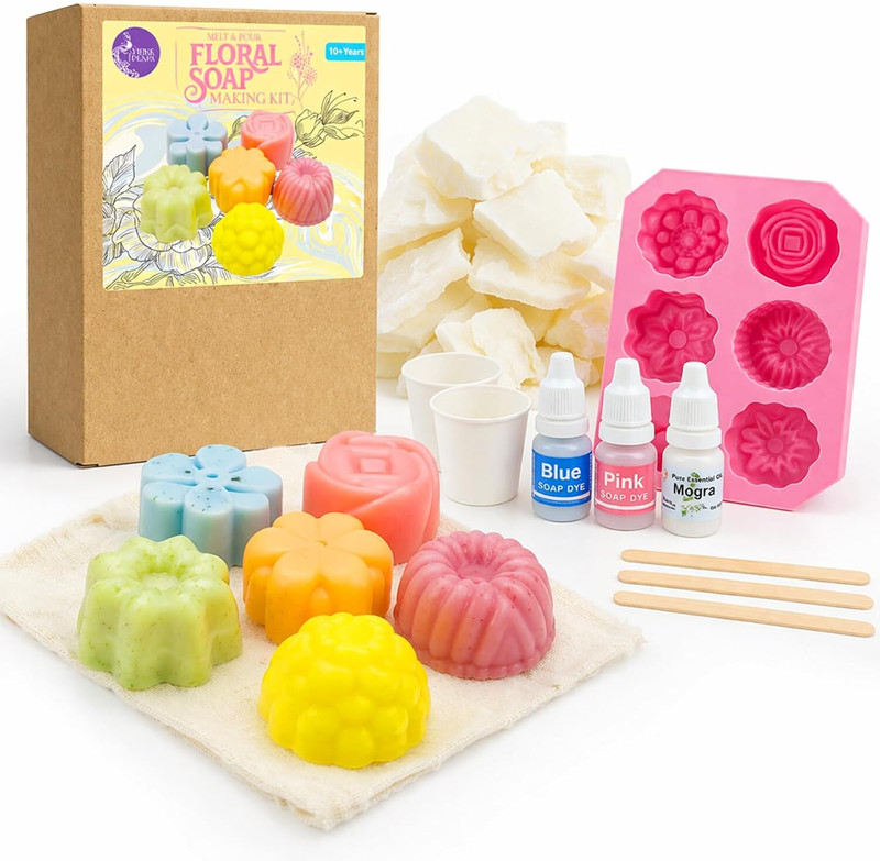 ASIAN HOBBY CRAFTS Floral Soap Making Kit for Kids – DIY Soap Craft & Activity