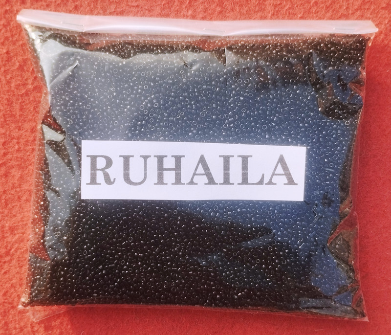 RUHAILA 3 MM BLACK GLASS BEADS-400 GMS FOR ART CRAFT JWELLERY, EMBRIODERY WORKS
