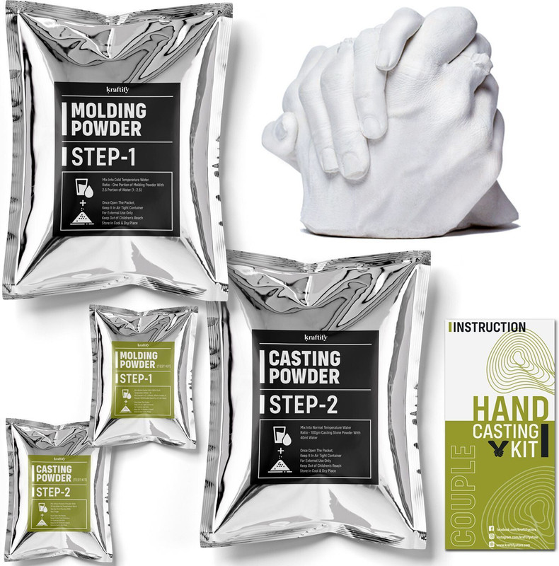 Kraftify Hand Casting Kit-Couples | Anniversary Gift For Couple, Parents, Husband & Wife