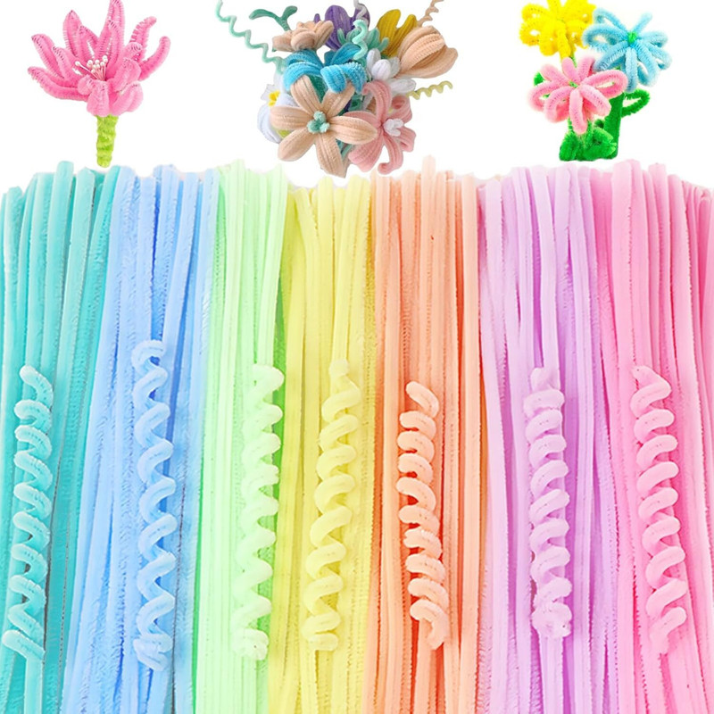 Flywind 100 PCS Pipecleaners Craft Pipe Cleaners,30cm Long Flexible Rainbow Chenille