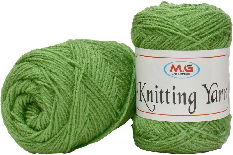 M.G Enterprise 100% Acrylic Wool Apple Green 100 gms - Art-AIH