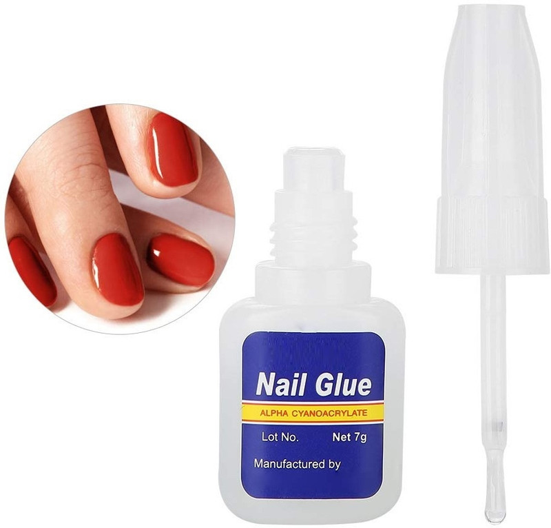 Facejewel Nail Art Glue for Fake/False Artificial Nails Adhesive and Long Lasting White(Pack of 1)