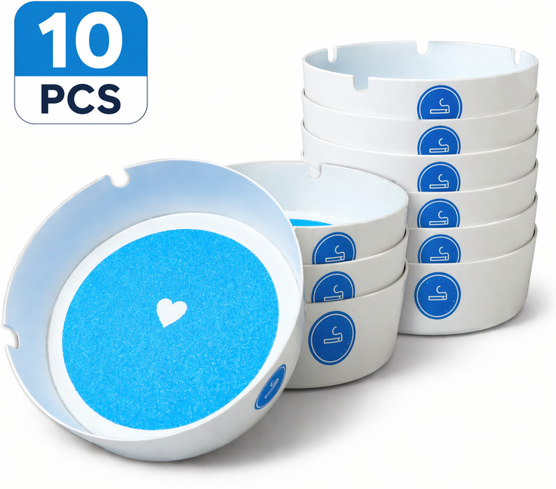 newvent 10 PCS Disposable Foam Ashtray Smell Control Ashtray Lightweight White Paper Ashtray(Pack of 10)