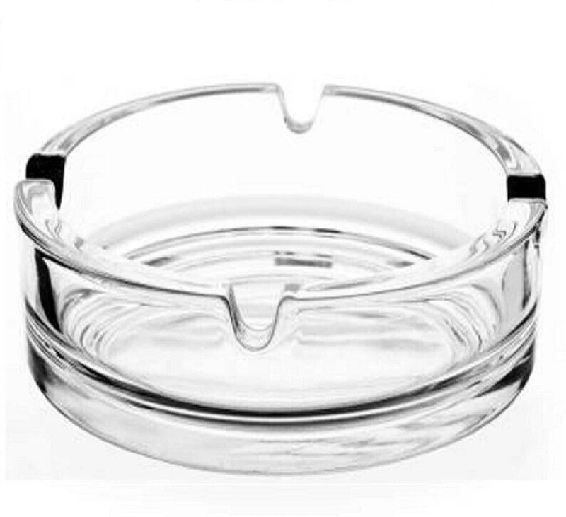 KITCHHOOL KITMIC Clear Glass Ashtray(Pack of 1)