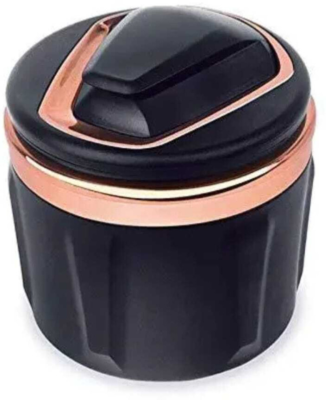 uvn Portable Car Mini Dustbin with Lid Black Plastic Ashtray(Pack of 1)
