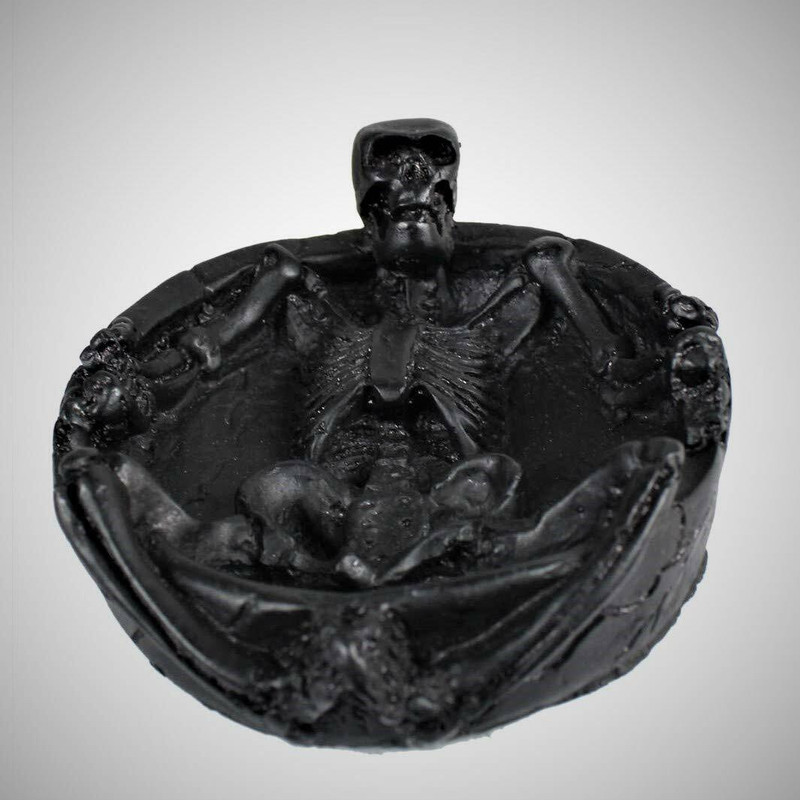 Inara Creation Gorilla Black Polyresin Ashtray(Pack of 1)