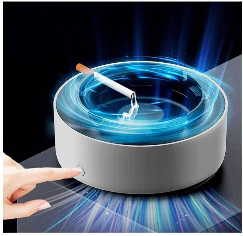 Detailr Smokeless ashtray Grey Plastic Ashtray(Pack of 1)
