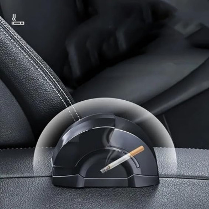 MM ENTERPRISE Car Ashtray with Lid Black Plastic Ashtray(Pack of 1)