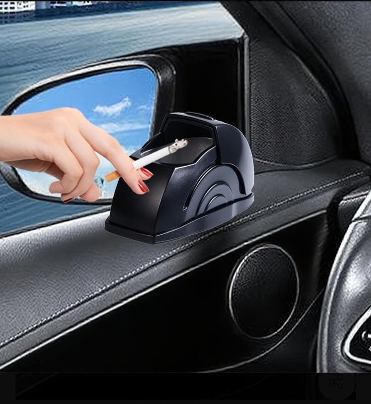 PAGORA Smokeless Car Ashtray Pro , Car Ashtray Smokeless,Portable Car Ashtray Mini Black Plastic, Iron Ashtray(Pack of 1)