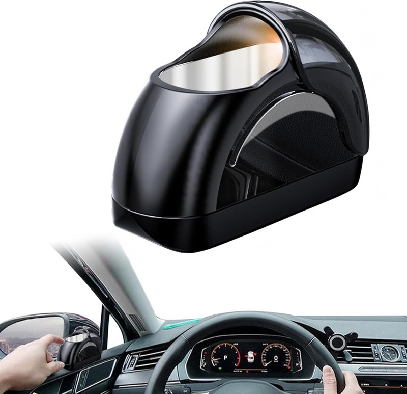 ZEIXERA Car Ash Tray Holder Compatible with All Cars, Mini Ash Tray for Car Vehicle Black Aluminium, Plastic Ashtray(Pack of 1)