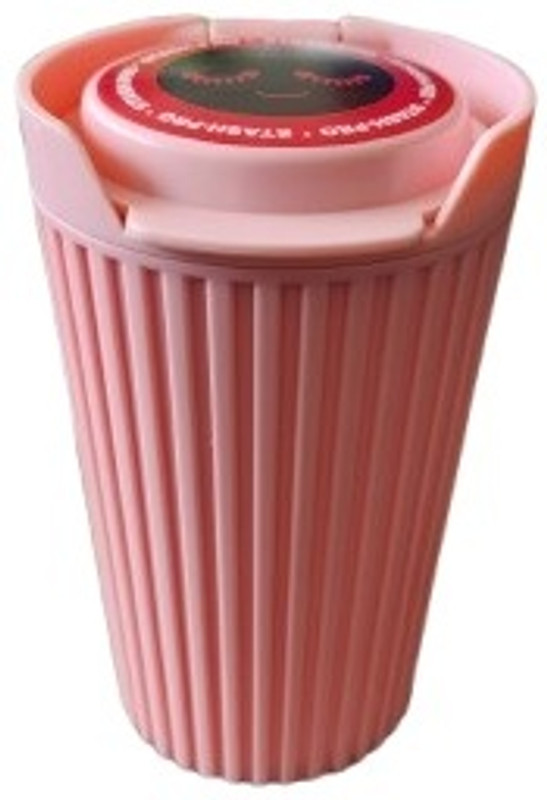 Stash-Pro Car Ashtray | 13cm Height | Ribbed Grip | Travel Use Ash Bin for Car Cup Holders Pink Plastic Ashtray(Pack of 1)