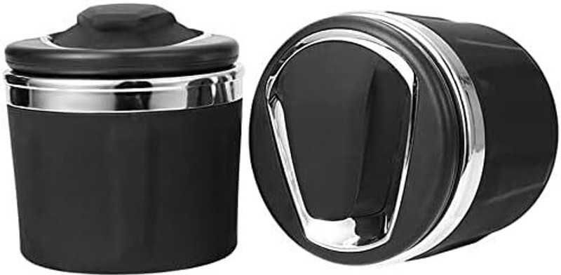 Favoto Silver, Black Ceramic Ashtray(Pack of 1)