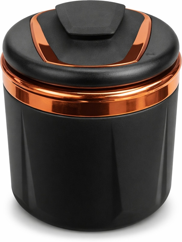 NITMOTIVE Gold, Black Plastic, Ceramic Ashtray(Pack of 1)
