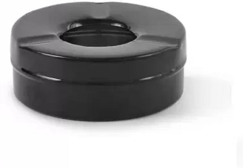 FuerDanni Ashtray with Lid Ashtray Holder for Smoking for Car Home Office and Bar Pack 1 Black Stainless Steel Ashtray