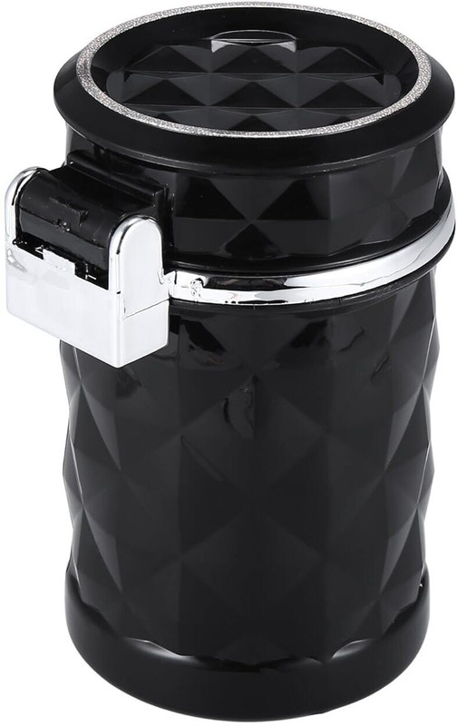 Srikrishna Black Plastic, Carbon Steel Ashtray(Pack of 1)