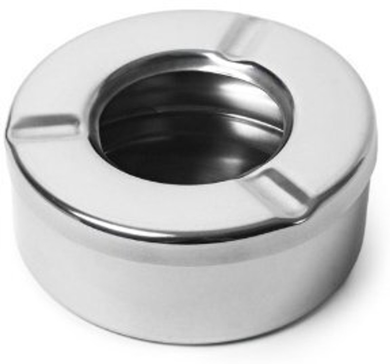 CREW4 CREW4 Stainless Steel Ashtray Silver Stainless Steel Ashtray(Pack of 1)