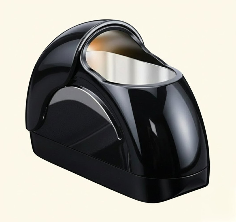 ROYLIVA AutoClean Smokeless Car Ashtray with Lid Stainless Steel Inner Cup Black Plastic, Aluminium Ashtray(Pack of 1)