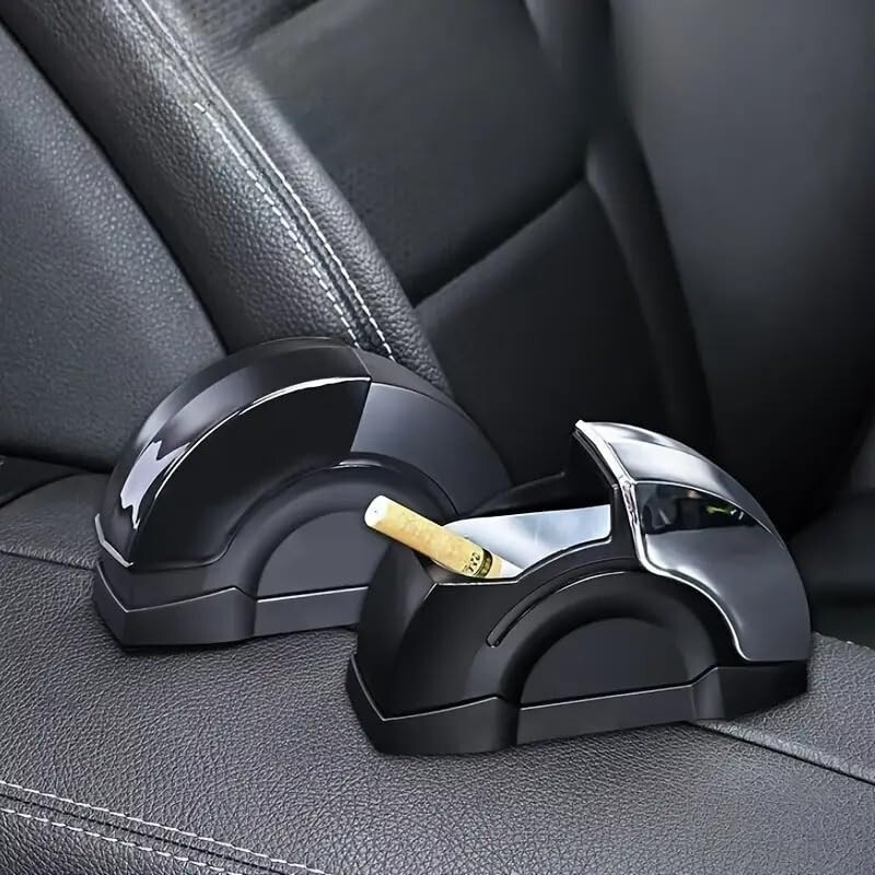 VVG TRADERS Car Ashtray, Windproof Car Door Automotive Ashtrays, Smoke Control, Black Plastic Ashtray(Pack of 1)