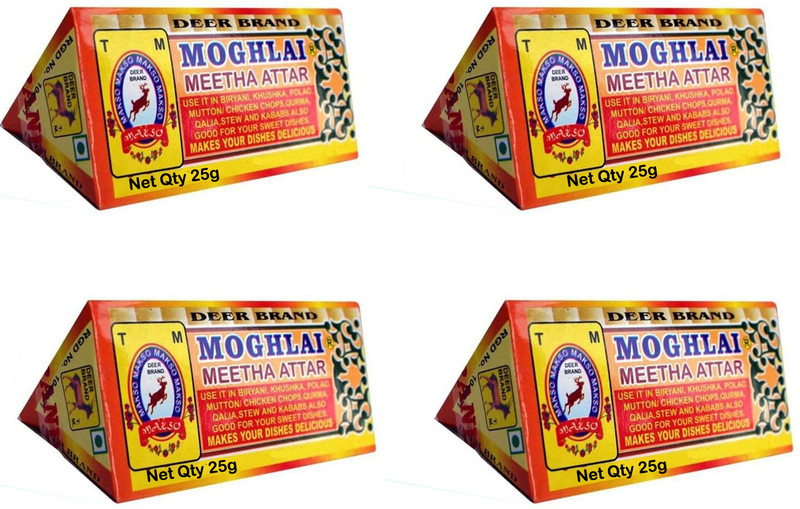 DEER BRAND Mitha Sweet Mughlai Meetha Attar 25gPack of 4 Biryani Biriyani Fried Rice Dishes Floral Attar(Floral)
