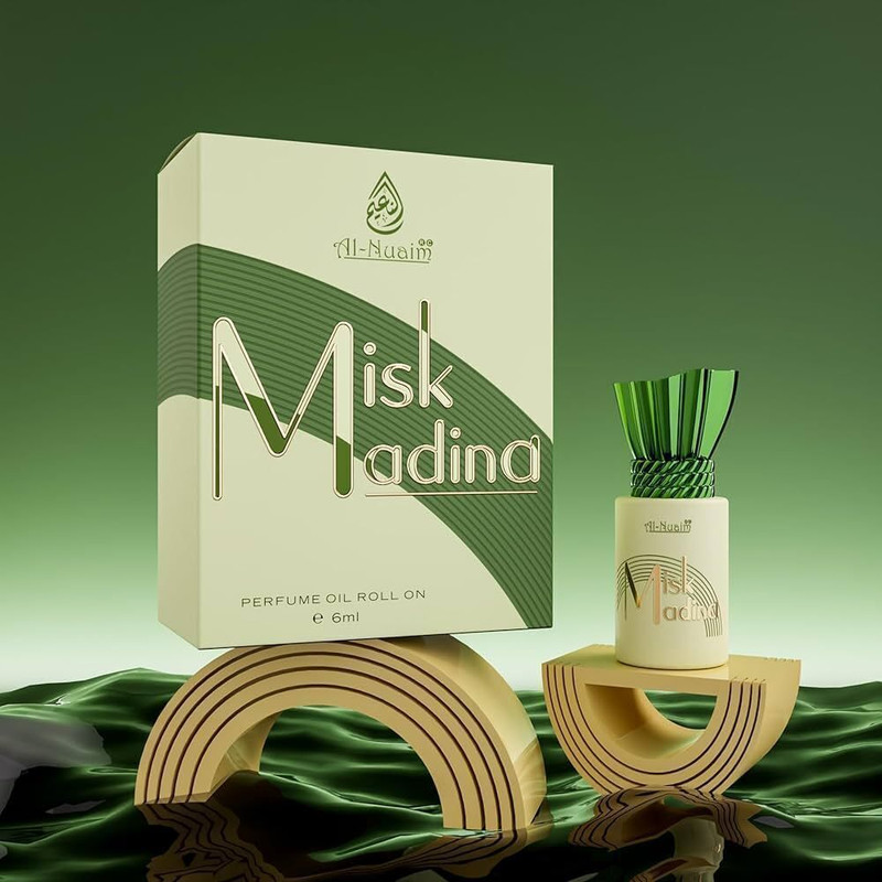 Al Nuaim Misk Madina 6ml Perfume Oil Roll On Floral Attar(Musk, Agarwood)
