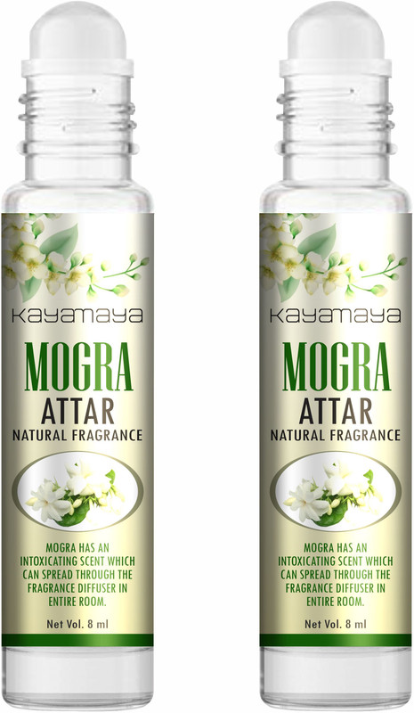 Kayamaya Natural Mogra Attar for Long Lasting Attar Perfume Roll-On (Pack of 2) Herbal Attar(Mogra)