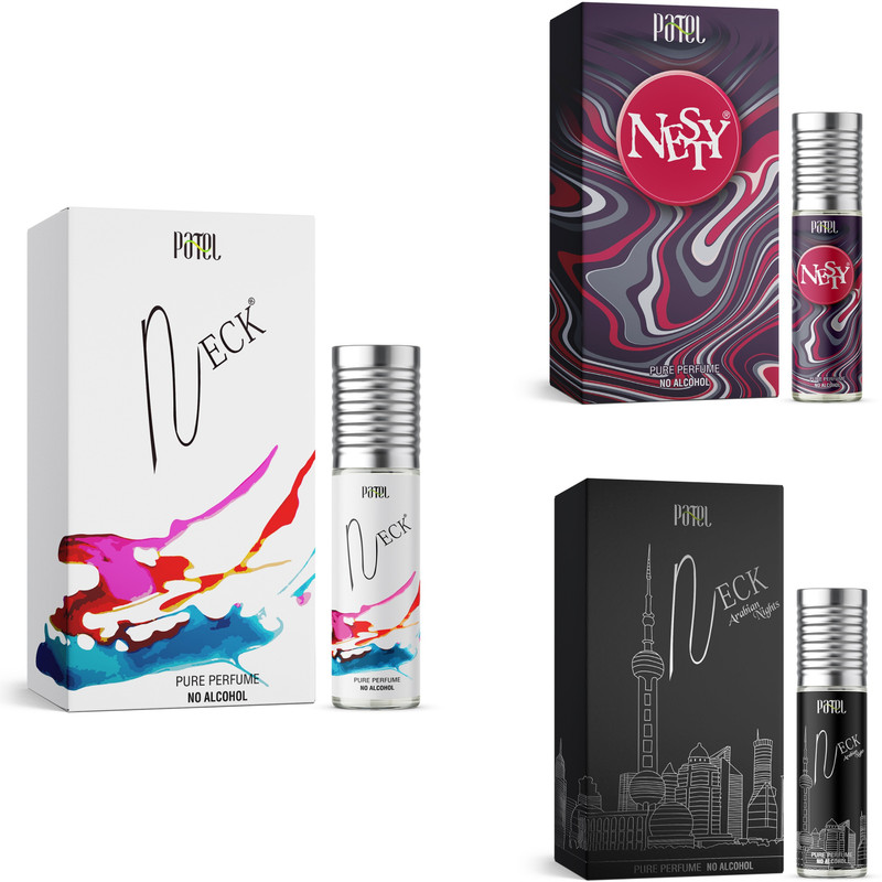 PATEL NON ALCOHOLIC NECK & NESTY & ARABIAN NIGHT ATTAR COMBO Floral Attar(Agarwood, Floral)