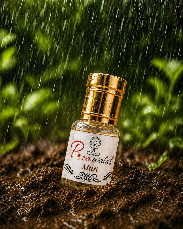Puzawalas Original Geeli Mitti Attar/itra | First Rain Smell | Roll On Perfume Herbal Attar(Mitti)