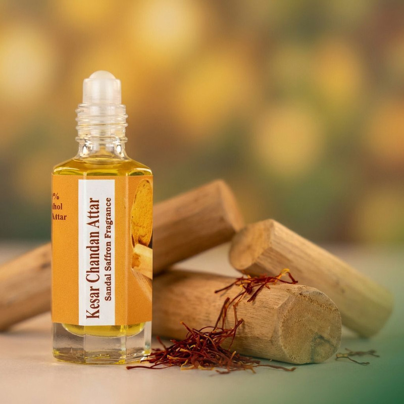 Pushpa Traders PT - Kesar Chandan Attar Herbal Attar(Saffron, Sandalwood)