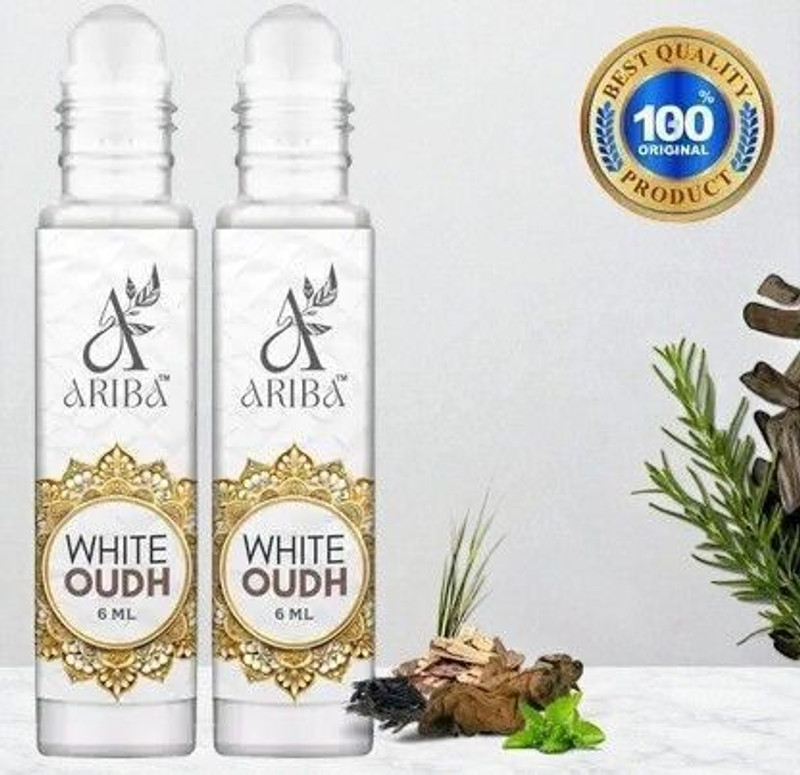 Ariba ARIBAWHITE OUDH 6MLN ( COMBO 2 PC) LONG LASTING ATTAR Floral Attar(Oud (agarwood), Musk)