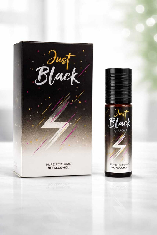 Aro JUST BLACK PURE PERFUME NO ALCOHAL Herbal Attar(Amber)