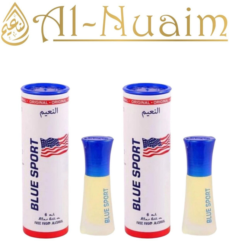 Al-Nuaim Blue Sports Royal Attar Oil Intense Long Lasting Fresh Perfume Fragrance Men Floral Attar(Floral, Citrus)