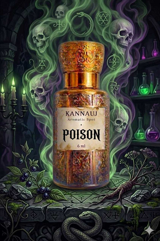 Kannaujaromaticspot Poison Attar 6ml | Long Lasting and Non Alcoholic | Men and Women Herbal Attar(Blends (mukhallat))