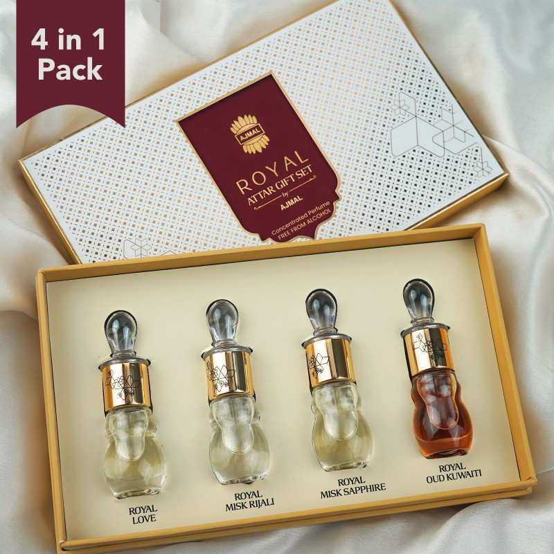 Ajmal Non Alcoholic, Premium Quality, Long Lasting Attar Gift Set for Men & Women Floral Attar(Musk, Floral, Fruity)