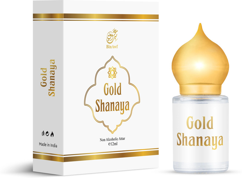 Binawf Shanaya Gold Luxury Attar | Unisex | Alcohol Free | Long Lasting Perfume Floral Attar(Spicy, Citrus, Floral, Woody)