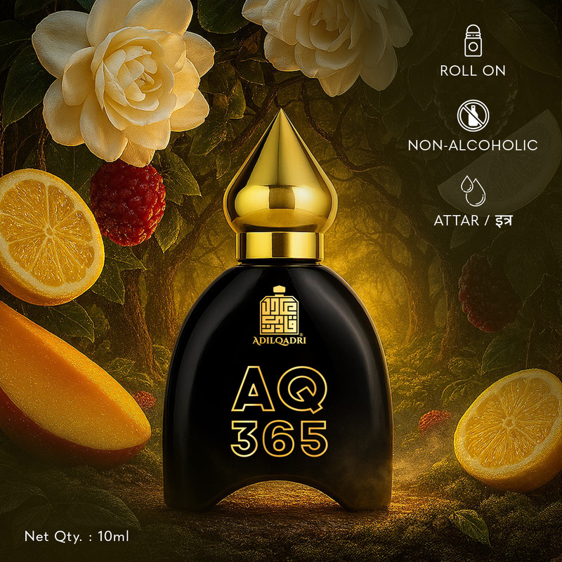 Adilqadri AQ 365 Attar For Men & Women | French & Fruity Notes | Non-Alcoholic 10ml Floral Attar(Fruity)