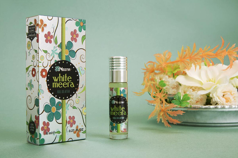 MEENA White Meera a CITRUS SPICY FLORAL MOSSY MUSKY WOODY Attar Floral Attar(Floral)