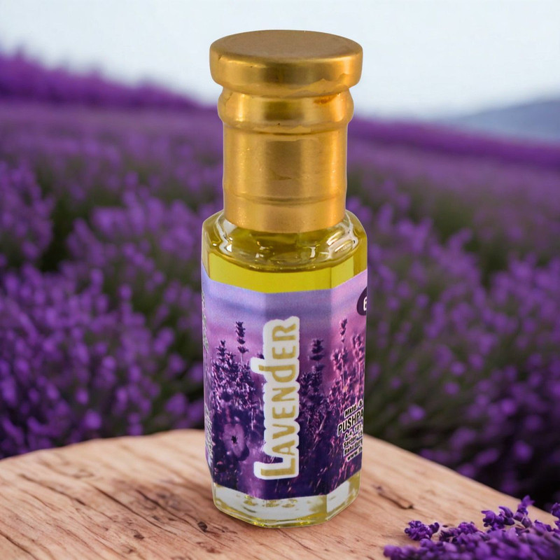 Pushpa Traders Pure Lavender Attar | Natural Floral Perfume Oil | Original Long-Lasting Floral Attar(Natural, Floral, Gulmohar)