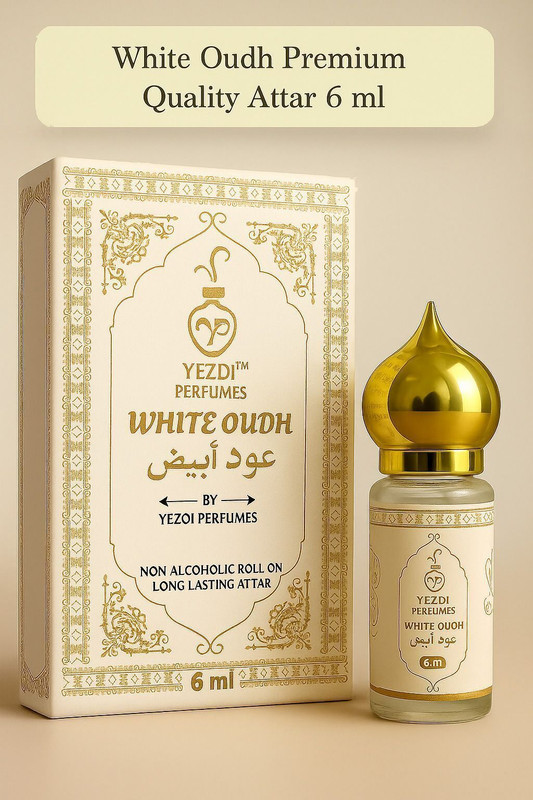 Yezdi Perfumes whiteoud6ml Herbal Attar(Oud (agarwood))