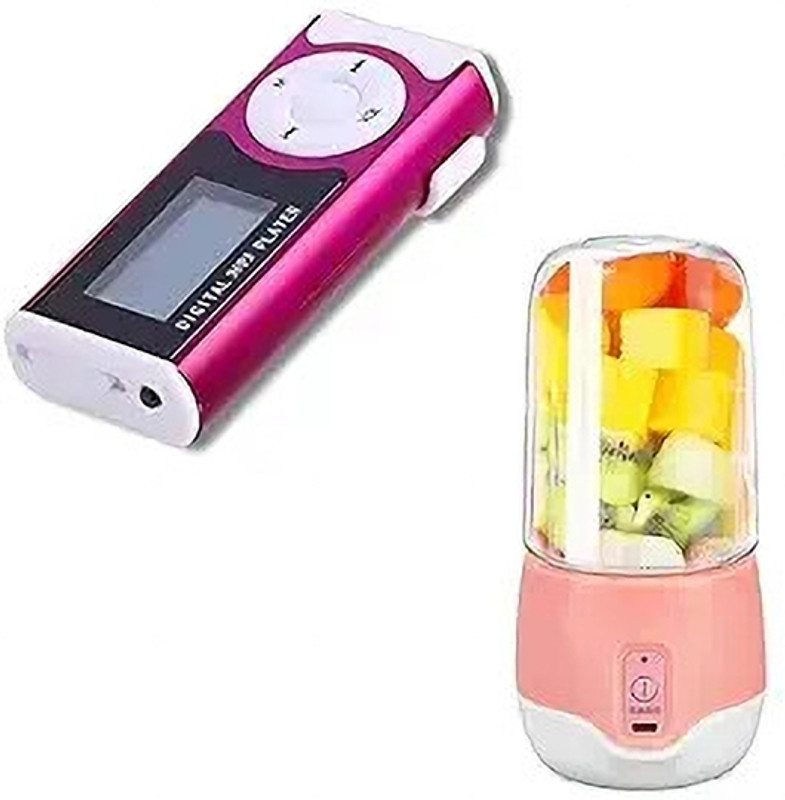 Raptas Combo C1153 MP3 Player with LCD Display & Mini Blender for Smoothies, Shakes 16 GB MP3 Player(Purple, 2.4 Display)